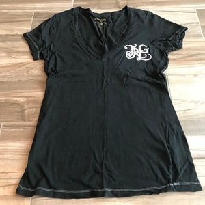 Size M True Religion Screen Printed V Neck T-Shirt